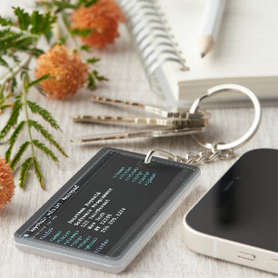 Notepad Computer Programmer Dark Mode Coder Format Key Ring