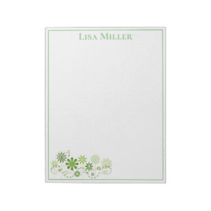 Notepad-Custom Name-Floral Notepad