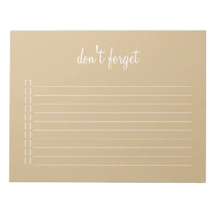 Notepad - don't forget bridal party