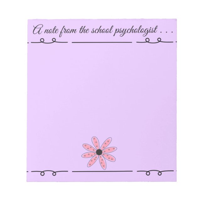 Notepad for School Psychologists (Front)