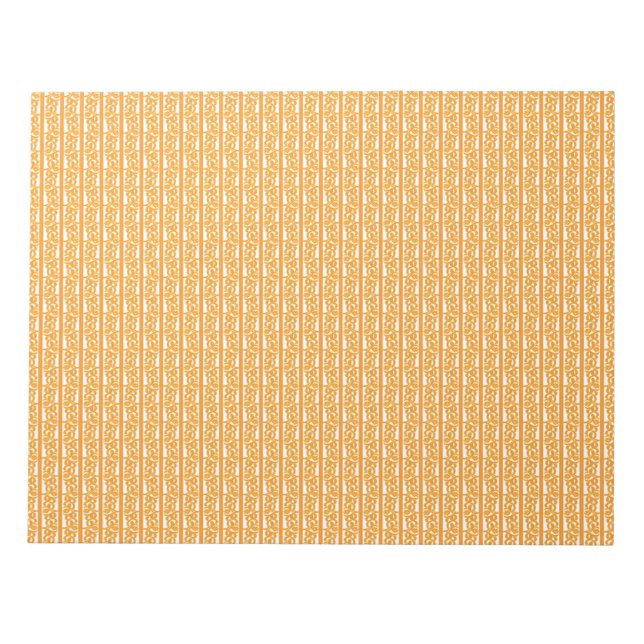 Notepad | Geometric Orange | Creative Stationery (Front)