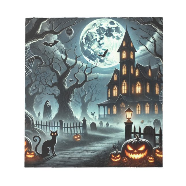 Notepad. Halloween vintage day Notepad (Front)