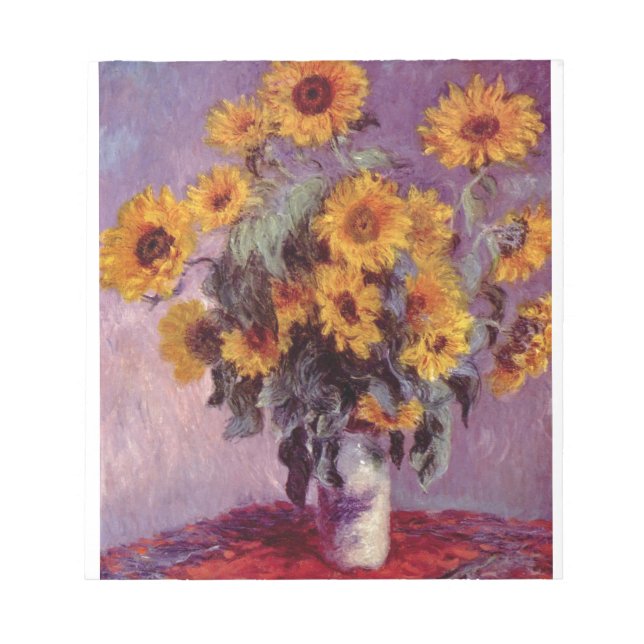 NOTEPAD- MONET SUNFLOWERS NOTEPAD (Front)