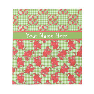 Notepad or Jotter to Personalise: Cute Red Dragons