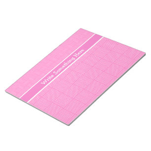 Notepad or Jotter to Personalise: Pink White
