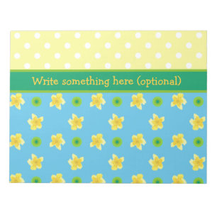 Notepad or Jotter to Personalise Primroses, Polkas