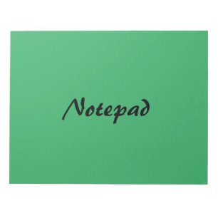 Notepad Printed sea green Background Business Exam