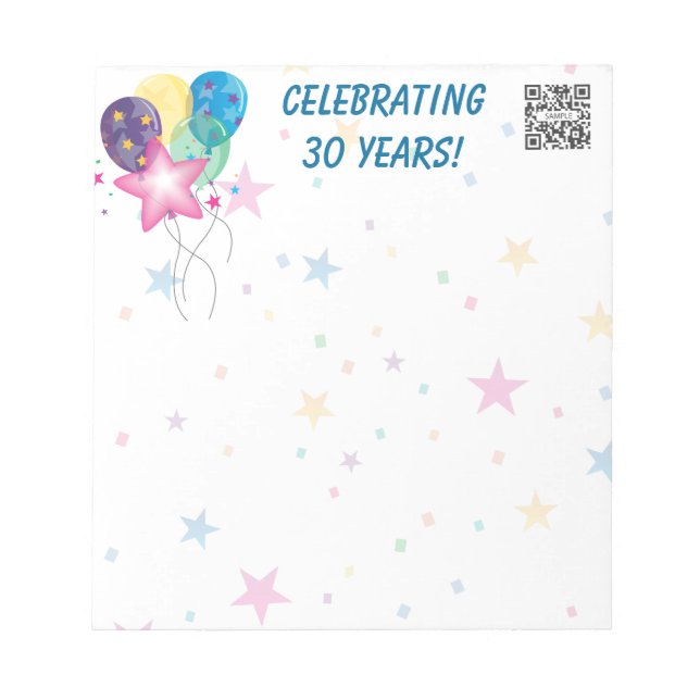Notepad Template Celebrate (Front)