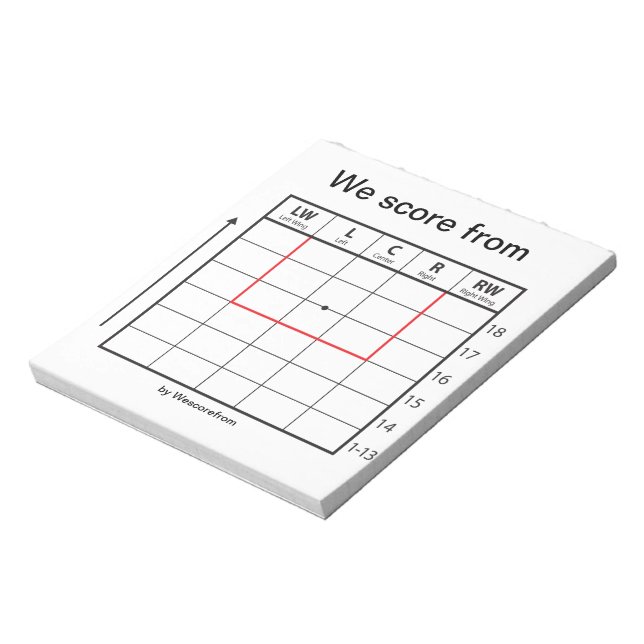 Notepad «We score from» (Rotated)