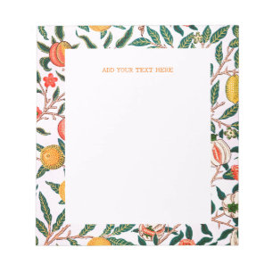 NOTEPAD : WILLIAM MORRIS : POMEGRANATES