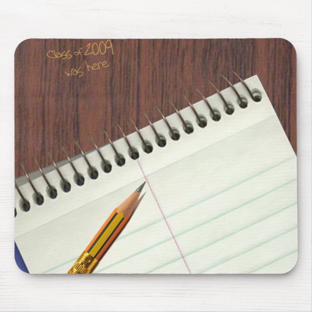 notepad with desk scratch mouse mat (Front)