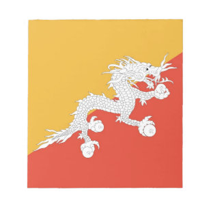 Notepad with Flag of Bhutan
