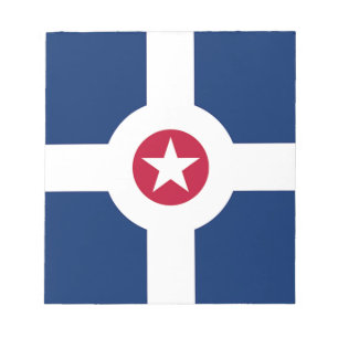 Notepad with Flag of Indianapolis City, USA
