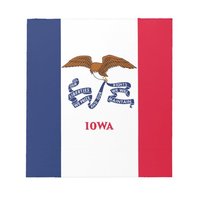 Notepad with Flag of Iowa State (Front)