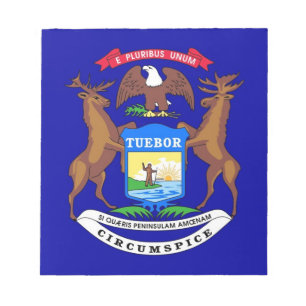 Notepad with Flag of Michigan State