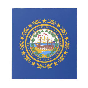 Notepad with Flag of New Hampshire State