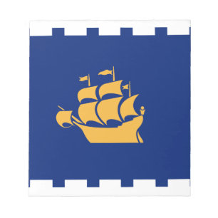 Notepad with Flag of Quebec City, Canada