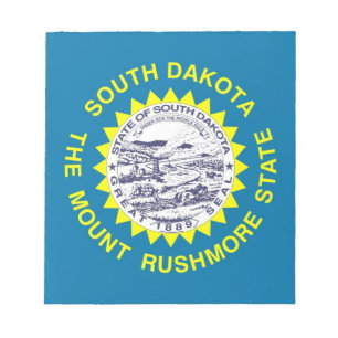 Notepad with Flag of South Dakota State