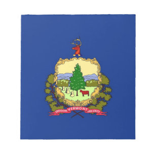 Notepad with Flag of Vermont State