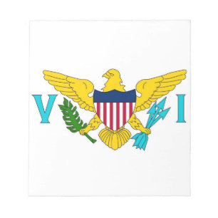 Notepad with Flag of Virginia Islands