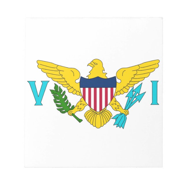 Notepad with Flag of Virginia Islands (Front)