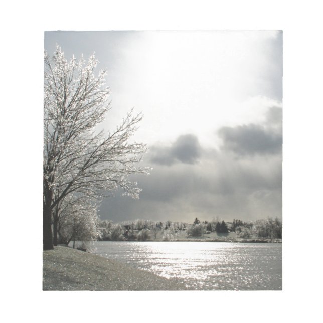 notepad with photo of icy winter landscape (Front)