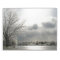 notepad with photo of icy winter landscape