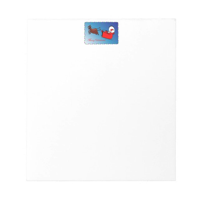 Notepad with Santa in his Sleigh (Front)