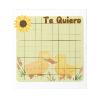 Notepad with tender duck vintage design