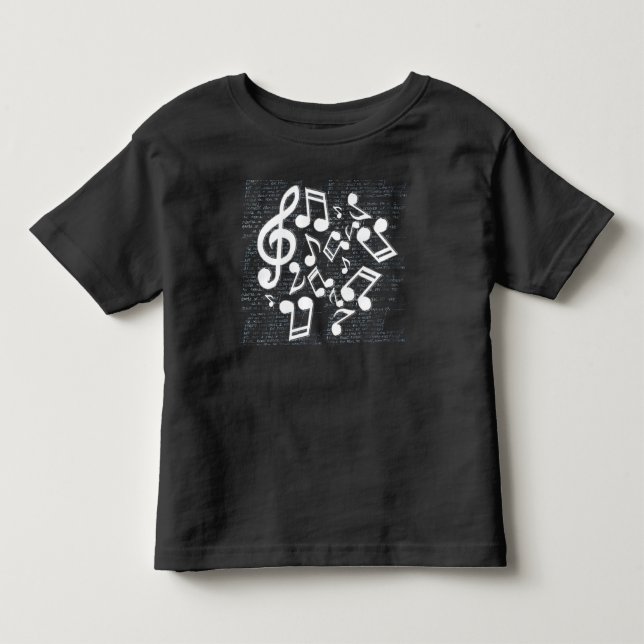 notes and lyrics toddler T-Shirt (Front)