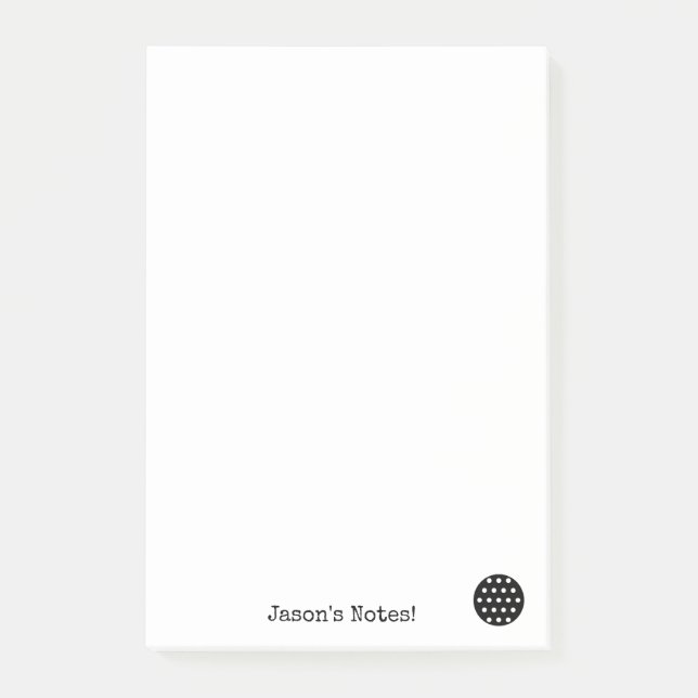 Notes Black & White Circular  (Front)