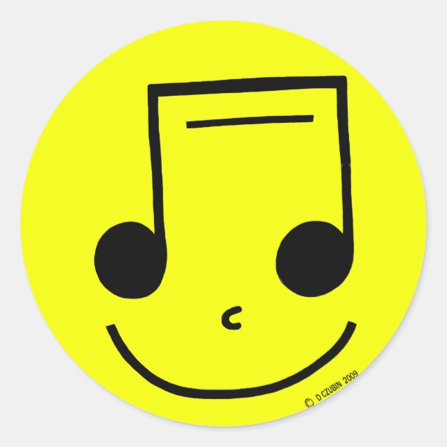 Notes Classic Round Sticker (Front)