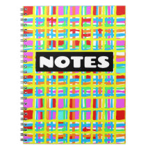 "NOTES" Colourful Notebook/Journal