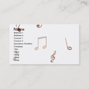 notes copper blue flut business cards