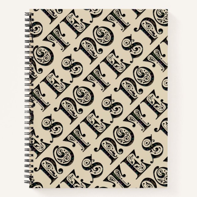 Notes Elegant Decorative Typography Notebook (Front)
