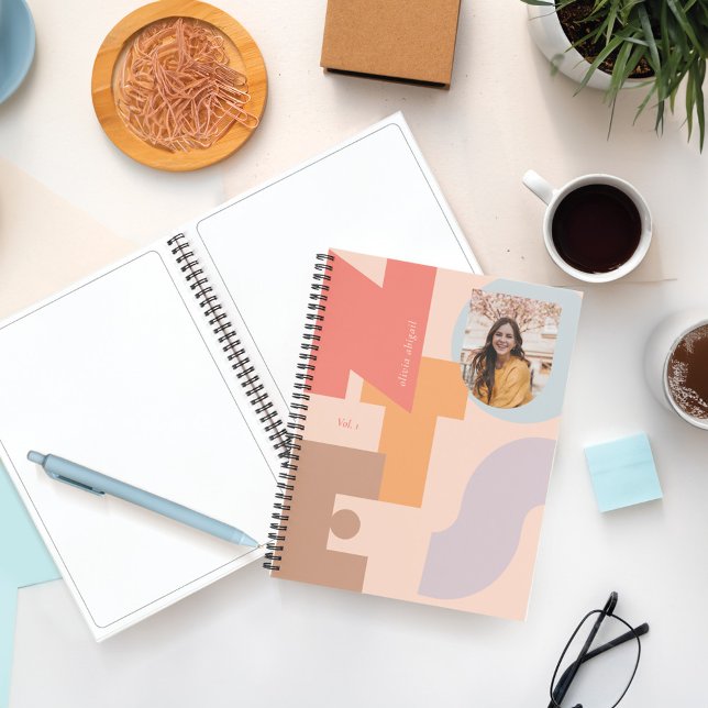 Notes Modern Bold Letters Personalised Name Photo Notebook (Notes Modern Bold Letters Personalized Name Photo Notebook)