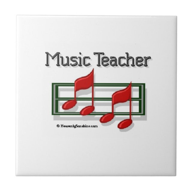 Notes Music Teacher Tile (Front)