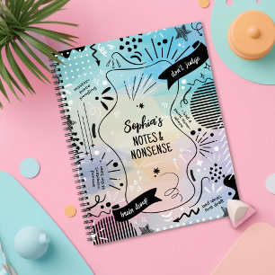 Notes & Nonsense Notebook, Funny Aesthetic Journal