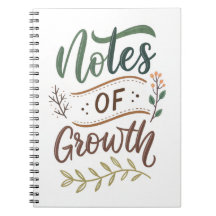 Notes of Growth Journal – Brush Lettering Design
