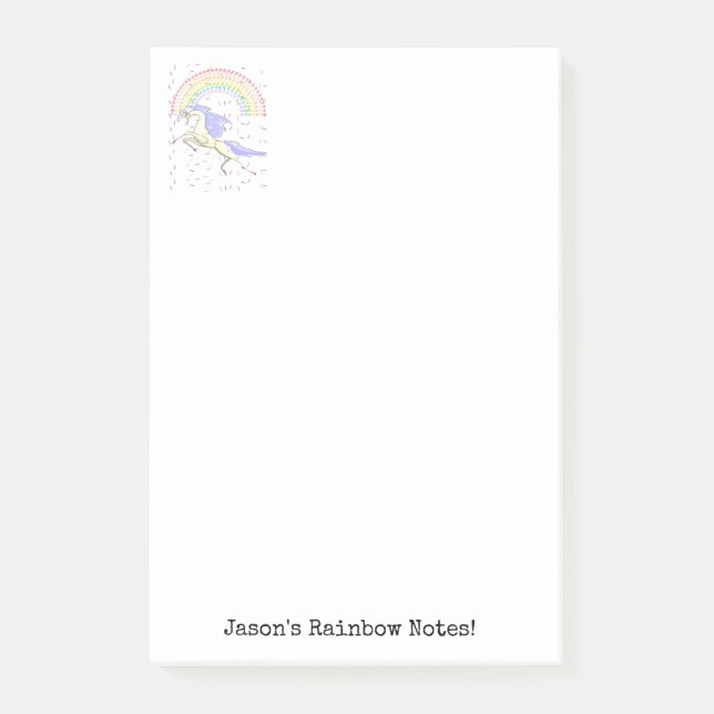 Notes Rainbow Unicorn Colourful  (Front)