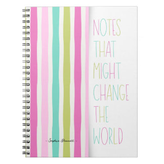 Notes That Might Change the World – Colorful Strip Notebook