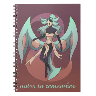 Notes to remember, anime, moth women notebook