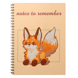 Notes to remember, Fox, vosje Notebook