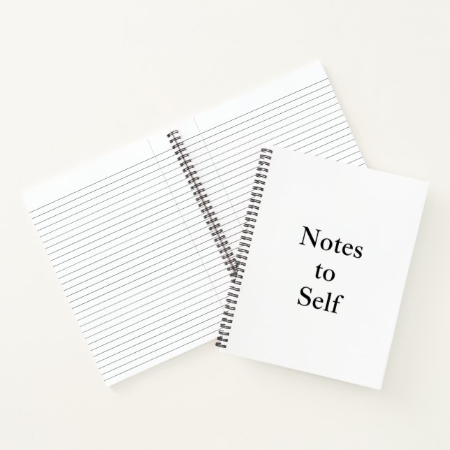 Notes to Self"Minimalist Hardcover Spiral Notebook (Inside)