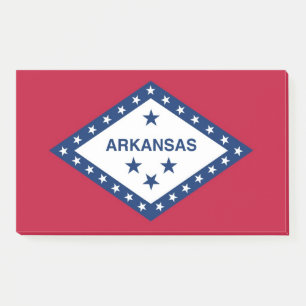 Notes with flag of Arkansas, USA