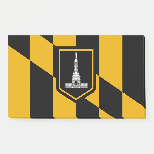 Notes with flag of Baltimore City, Maryland, USA (Front)