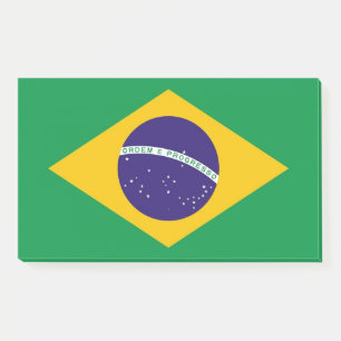 Notes with flag of Brazil