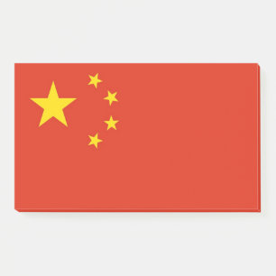 Notes with flag of China