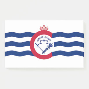 Notes with flag of Cincinnati City, USA