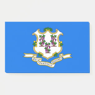 Notes with flag of Connecticut, USA
